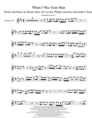 When I Was Your Man (arr. Kevin Busse)