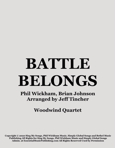 Battle Belongs (arr. Jeff Tincher)
