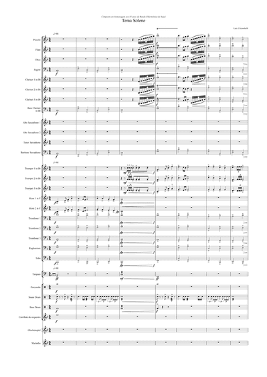 Tema Solene - Score Only