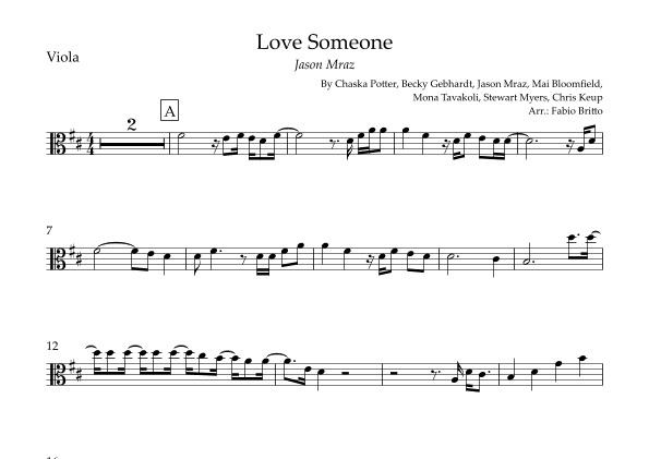 Love Someone (arr. Fabio Britto)