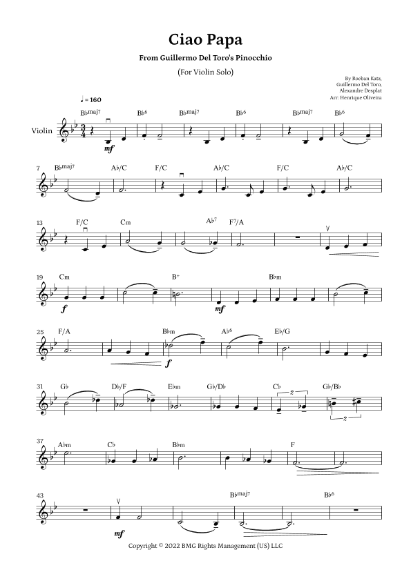 Ciao Papa (arr. Henrique Olilveira)