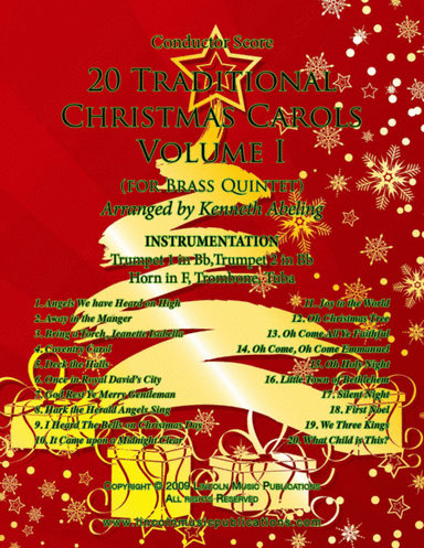 20 Traditional Christmas Carols Volume I (for Brass Quintet) (arr. Kenneth Abeling)
