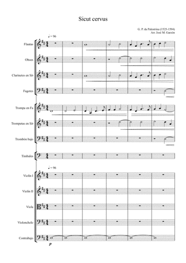 Sicut Cervus Desiderat (arr. José Manuel Garzón Núñez)