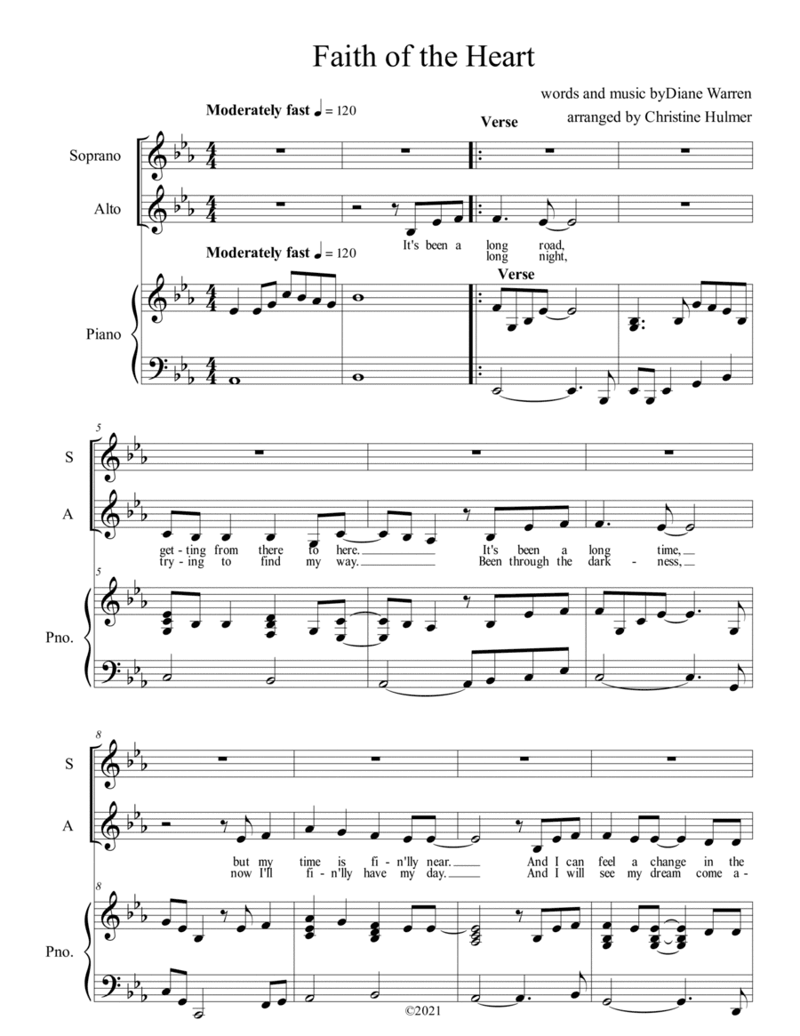 Faith Of The Heart (arr. Christine Hulmer)