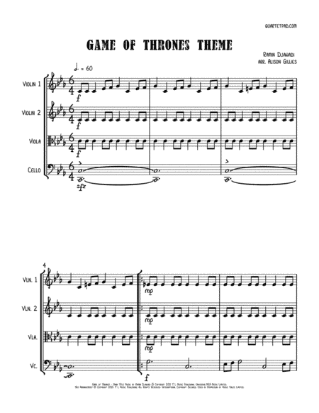 Game Of Thrones (arr. Alison Gillies)