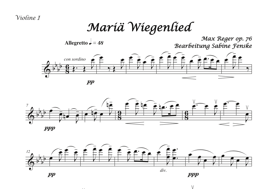 Mariae Wiegenlied (Maria’s Lullabye) (arr. Sabine Fenske)