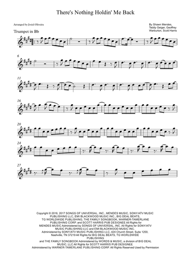 There's Nothing Holdin' Me Back (arr. Josiel Oliveira)