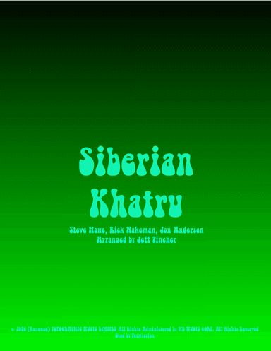 Siberian Khatru (arr. Jeff Tincher)