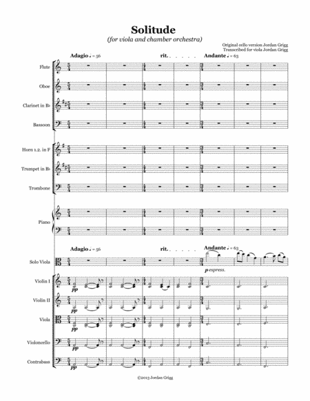 Solitude (for viola and chamber orchestra)
