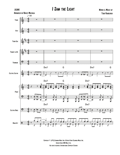 I Saw The Light (arr. Bruce Muckala)