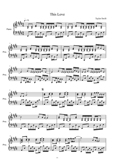 This Love (arr. Taylor Swift)