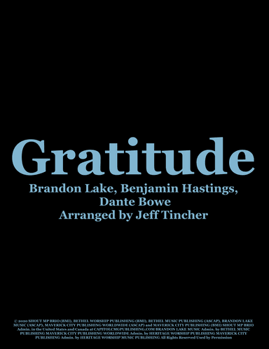 Gratitude (arr. Jeff Tincher)