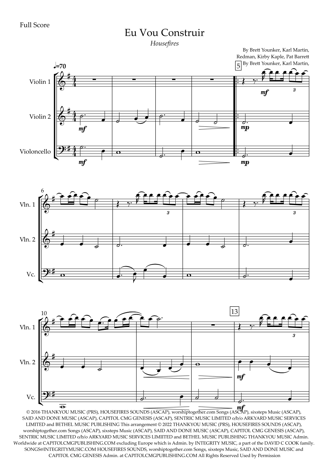 Build My Life (arr. Fabio Britto)