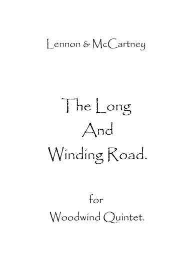 The Long And Winding Road (arr. Spencer Bundy)