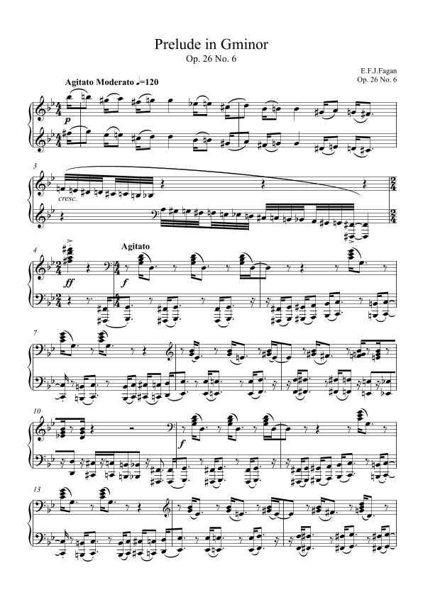 Prelude in G minor Op. 26 No. 6