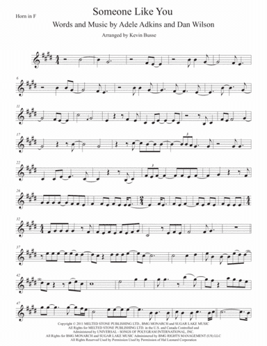 Someone Like You (arr. Kevin Busse)