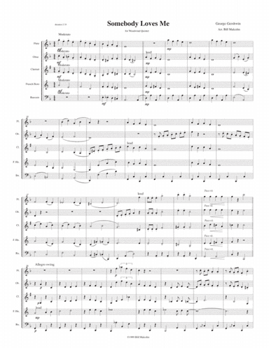 Somebody Loves Me (arr. Bill Malcolm)
