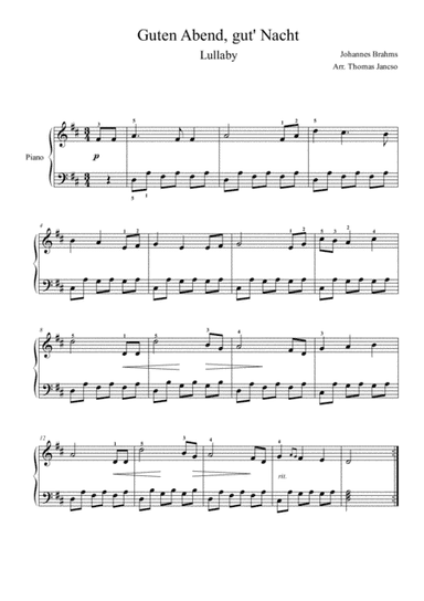 Guten Abend, gut' Nacht (arr. Thomas Jancso)