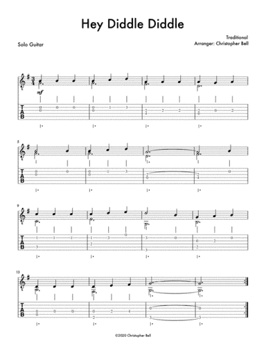 Hey Diddle Diddle (arr. Christopher Bell)