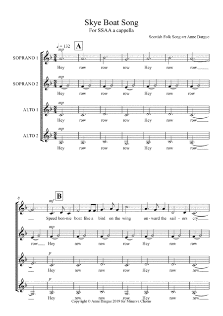 The Skye Boat Song (arr. Anne Dargue)