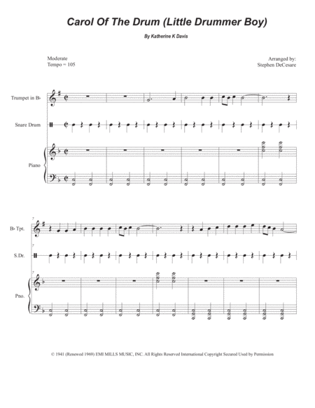 Carol Of The Drum (arr. Stephen DeCesare)