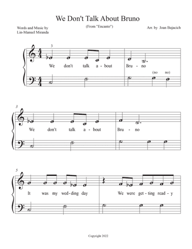 We Don't Talk About Bruno (arr. Joan Bujacich)