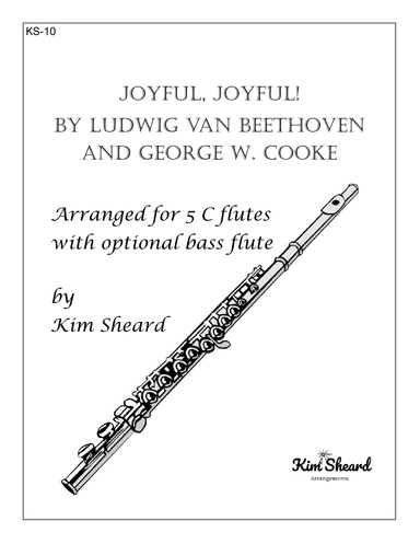 Joyful, Joyful! arranged for 5 C flutes and optional bass flute (arr. Kim Sheard)