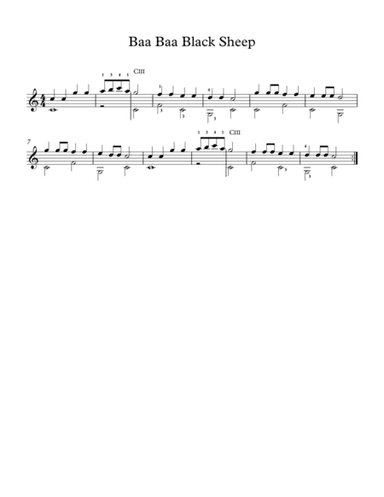 Baa Baa Black Sheep (arr. Milan Mitic)