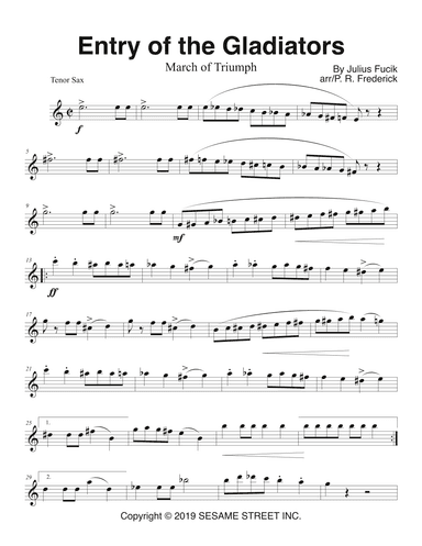 Entry Of The Gladiators (arr. P. R. Frederick)