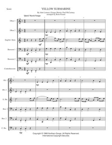 Yellow Submarine (pepperland/yellow Submarine In Pepperland) (arr. Reno Fusani)