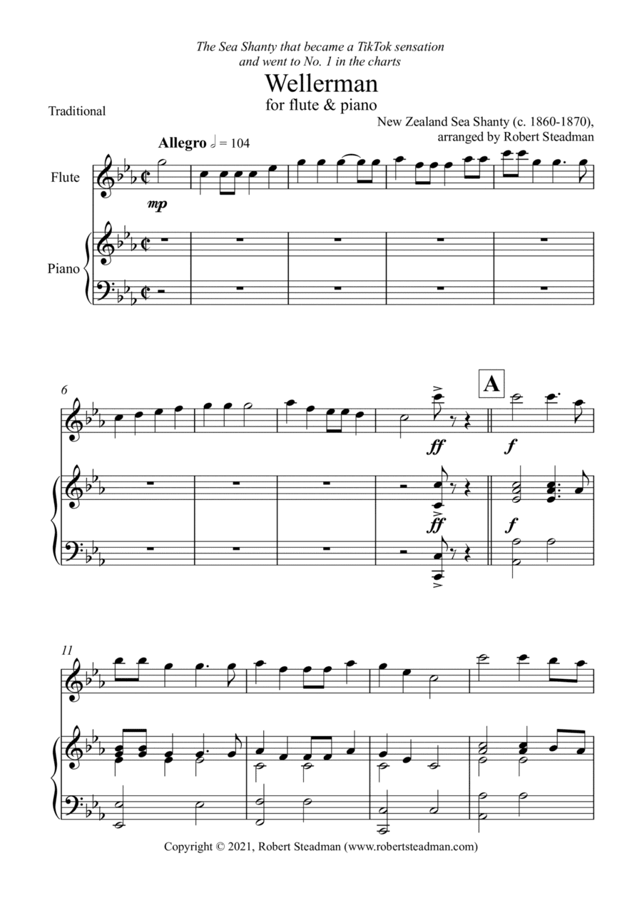 Wellerman (Flute & Piano) (arr. Robert Steadman)