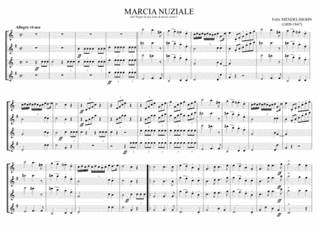 Wedding March Mendelsshon for sax quartet (arr. Maurizio Leoni)