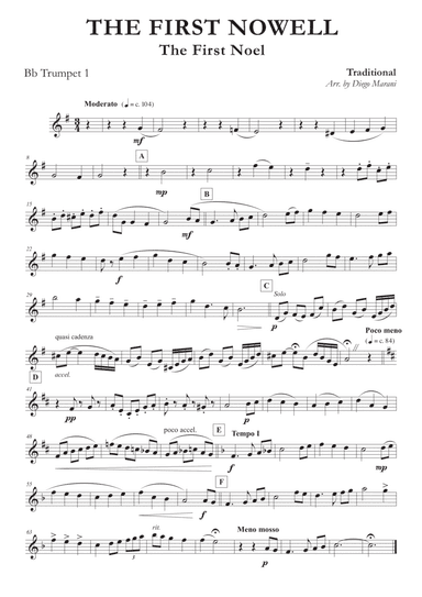 The First Noel for Brass Quartet (arr. Diego Marani)
