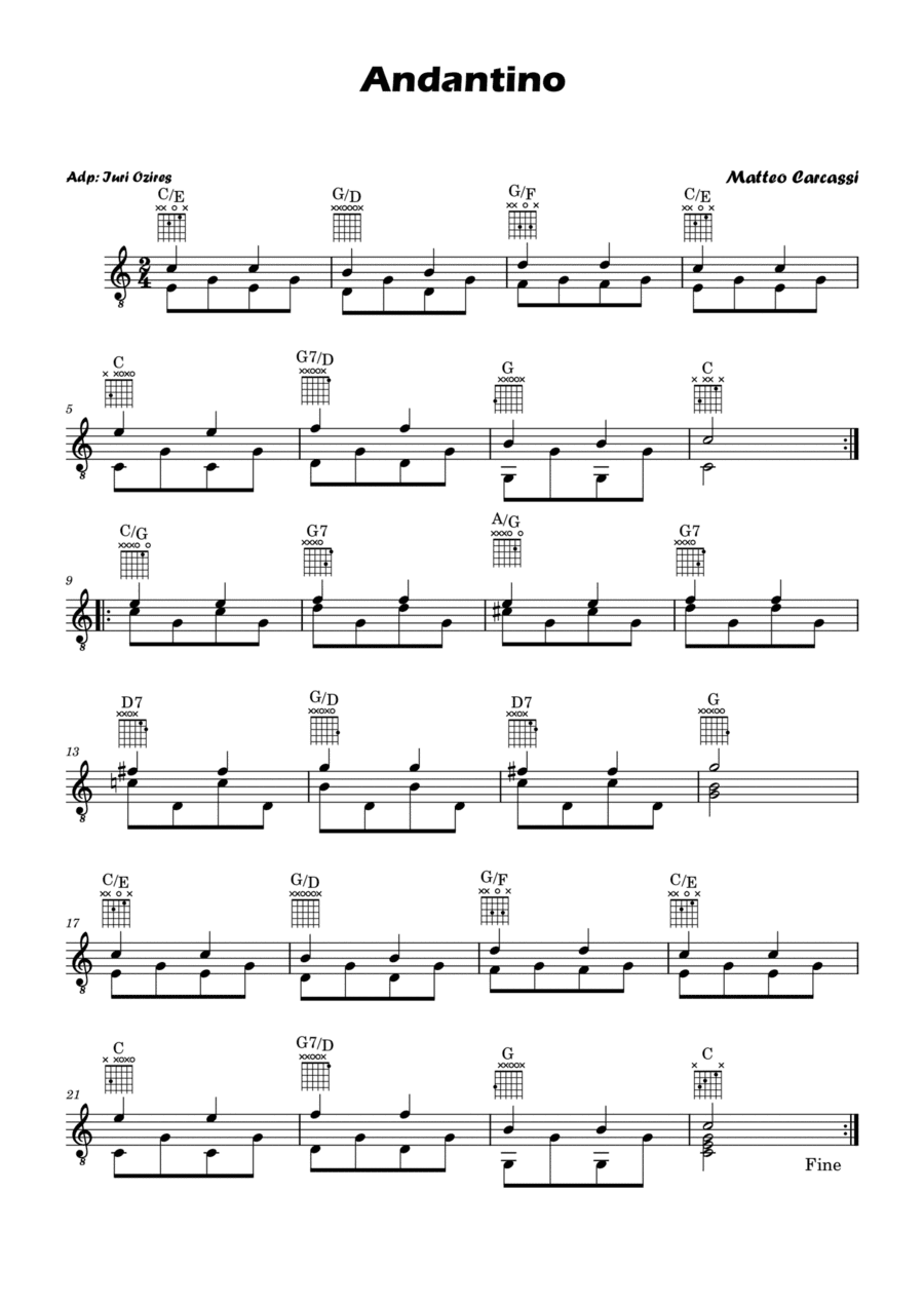 Andatino - M. Carcassi (arr. Iuri Ozires)