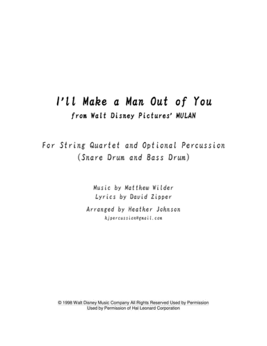 I'll Make A Man Out Of You (arr. Heather Johnson)