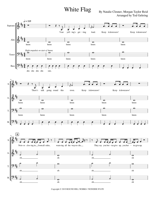 White Flag (arr. Ted Gehring)