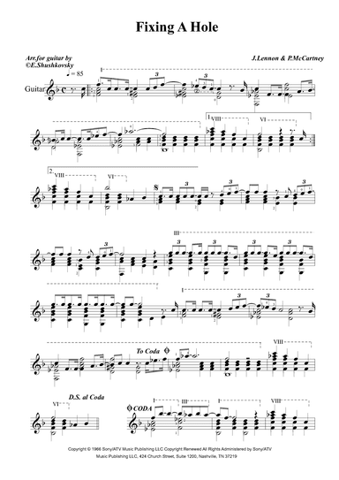 Fixing A Hole (arr. Evgeny Shushkovsky)
