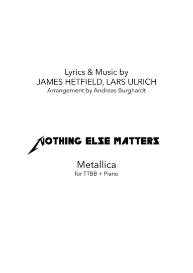 Nothing Else Matters (arr. Andreas Burghardt)