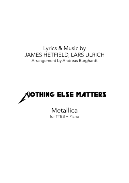Nothing Else Matters (arr. Andreas Burghardt)