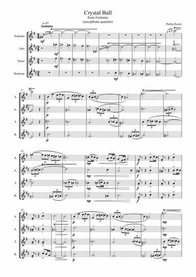 Crystal Ball from Fortunes - Saxophone quartet