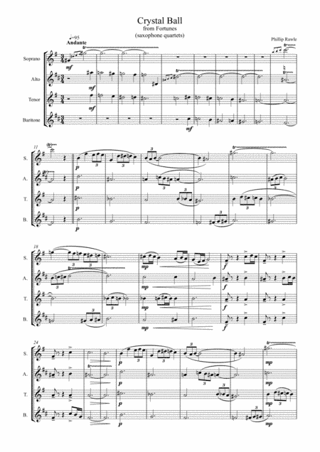 Crystal Ball from Fortunes - Saxophone quartet