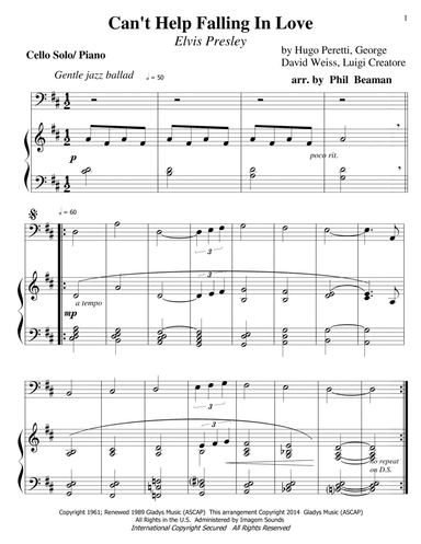 Can't Help Falling In Love (arr. Phil Beaman)