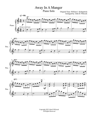 Away In A Manger (arr. John D Wilcock)