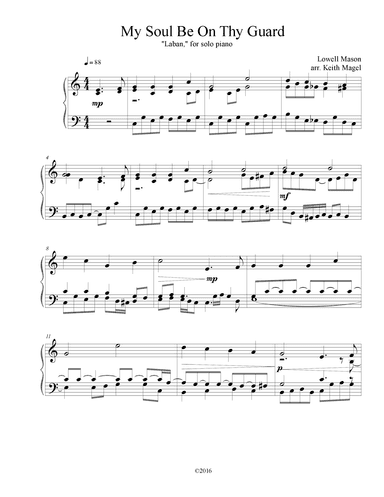 My Soul Be On Thy Guard (arr. Keith James)
