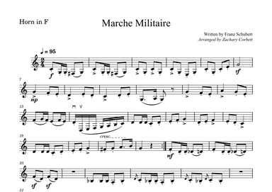 Marche Militaire (arr. Zachary Corbett)