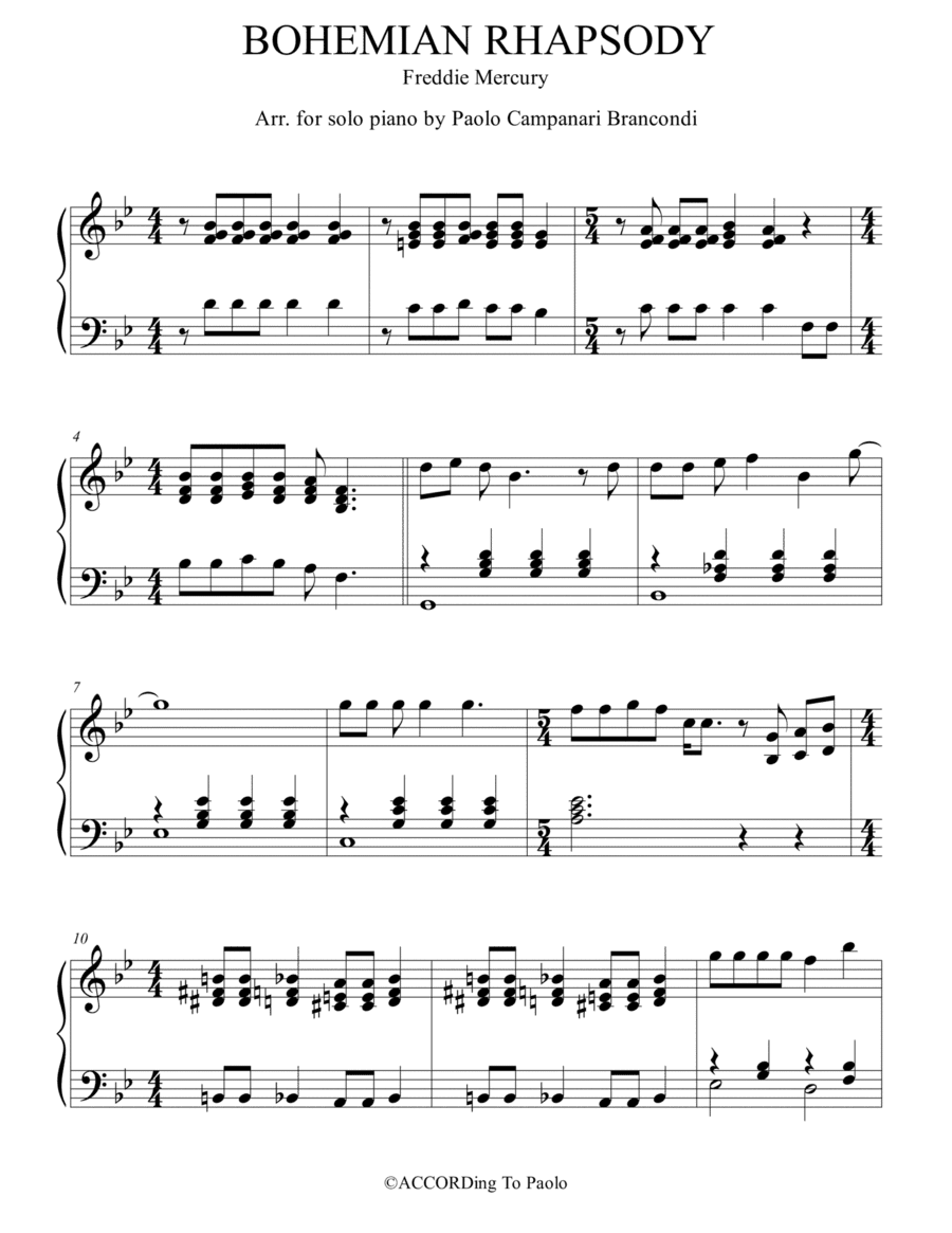 Bohemian Rhapsody (arr. Paolo Campanari Brancondi)