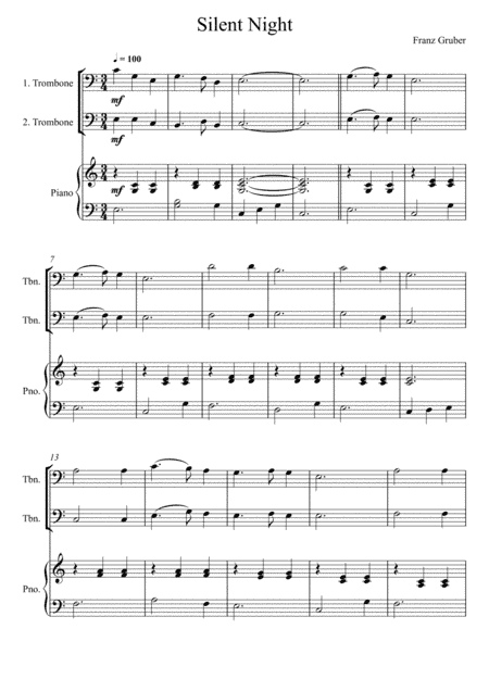 Franz Gruber - Silent Night (Trombone Duo) (arr. André Laitano)