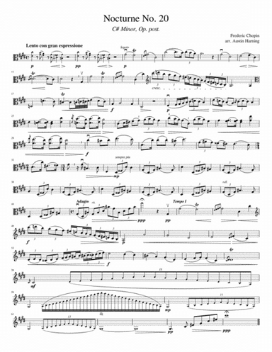 Nocturne No. 20, for Solo Viola (arr. Austin Harning)