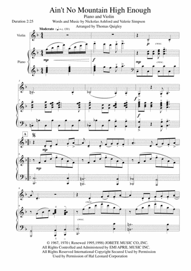 Ain't No Mountain High Enough (arr. Thomas Quigley)