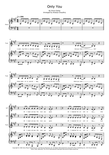 Only You (arr. Aneesa Chaudhry)